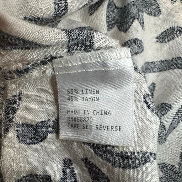 Christian Siriano Boho Linen Cropped Square-Neck Top with Lace Size XS - Picture 4 of 4